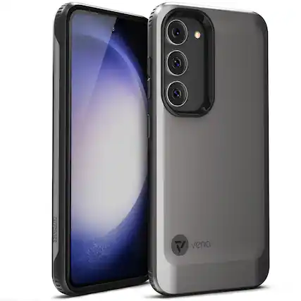 Front. Vena - OutCross for Samsung Galaxy S23 Case with Military Grade Dual Layer Drop Protection - Graphite Gray - Multicolored.