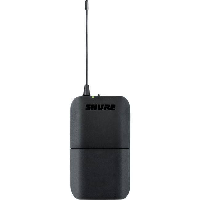 Front. Shure - Shure BLX1 Bodypack Transmitter - 542 MHz to 572 MHz Operating Frequency - 299.87 ft Operating Range.