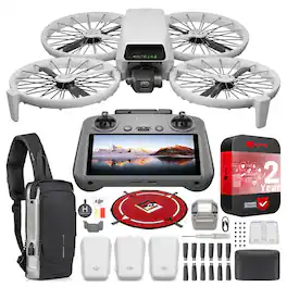 DJI - Flip Drone Fly More Combo 4K UHD Quadcopter with RC 2 Remote + Accessory Bundle