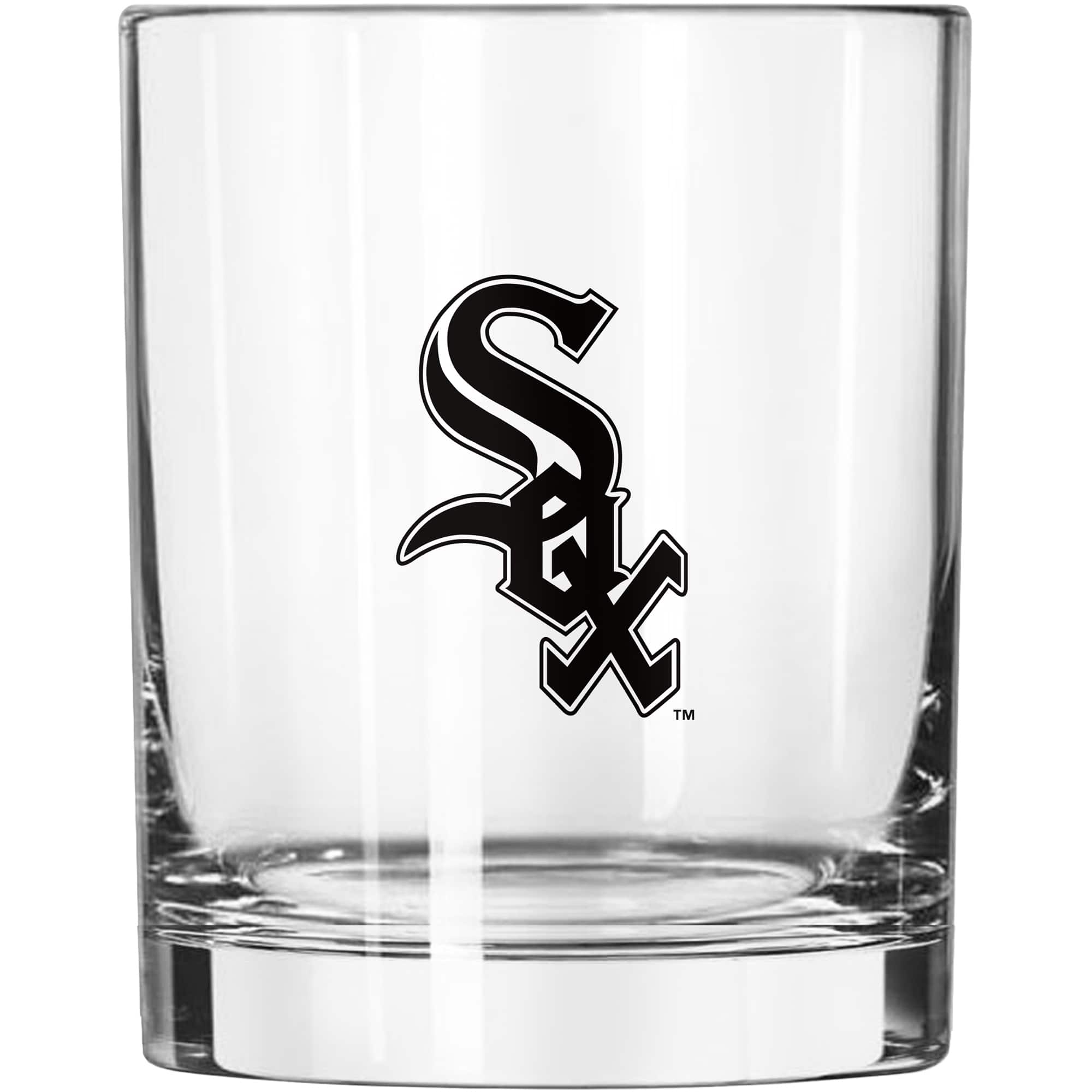 Front. Logo Brands - Chicago White Sox 14oz. Game Day Rocks Glass - Multicolor.