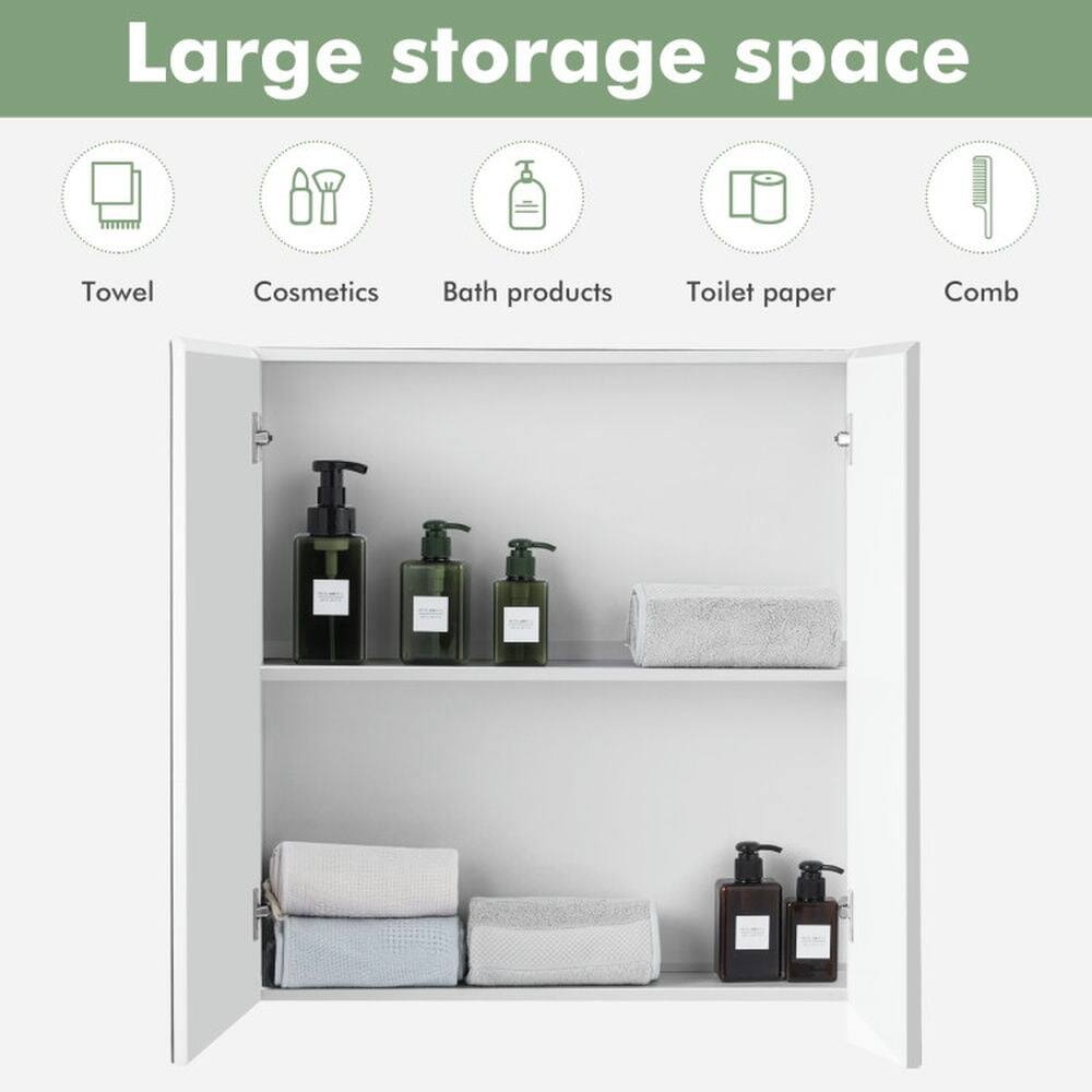 Large storage space

- Towel
- Cosmetics
- Bath products
- Toilet paper
- Comb