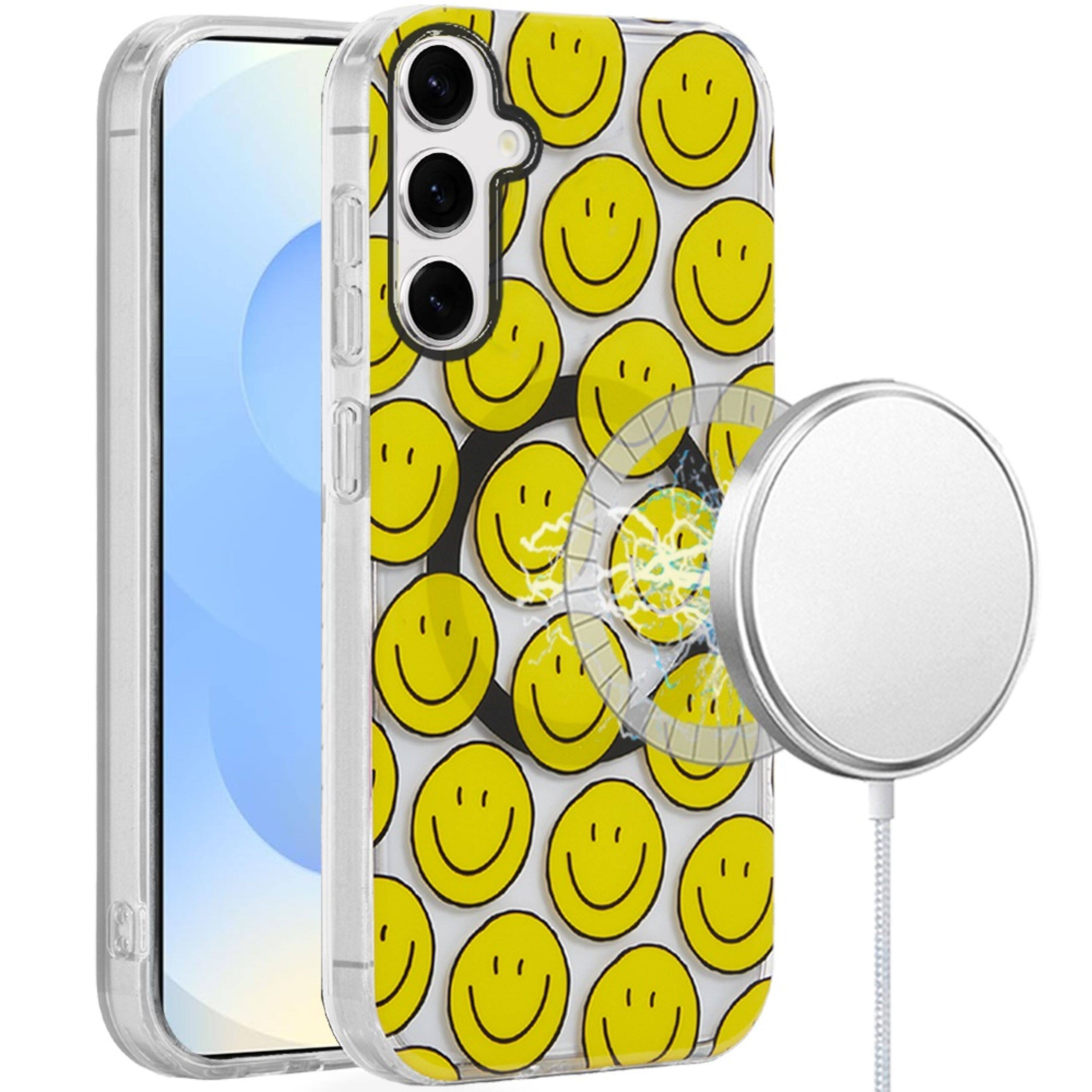 Kitcheniva Dual Layer Magnetic Case With Tempered Glass For Samsung S24 ...