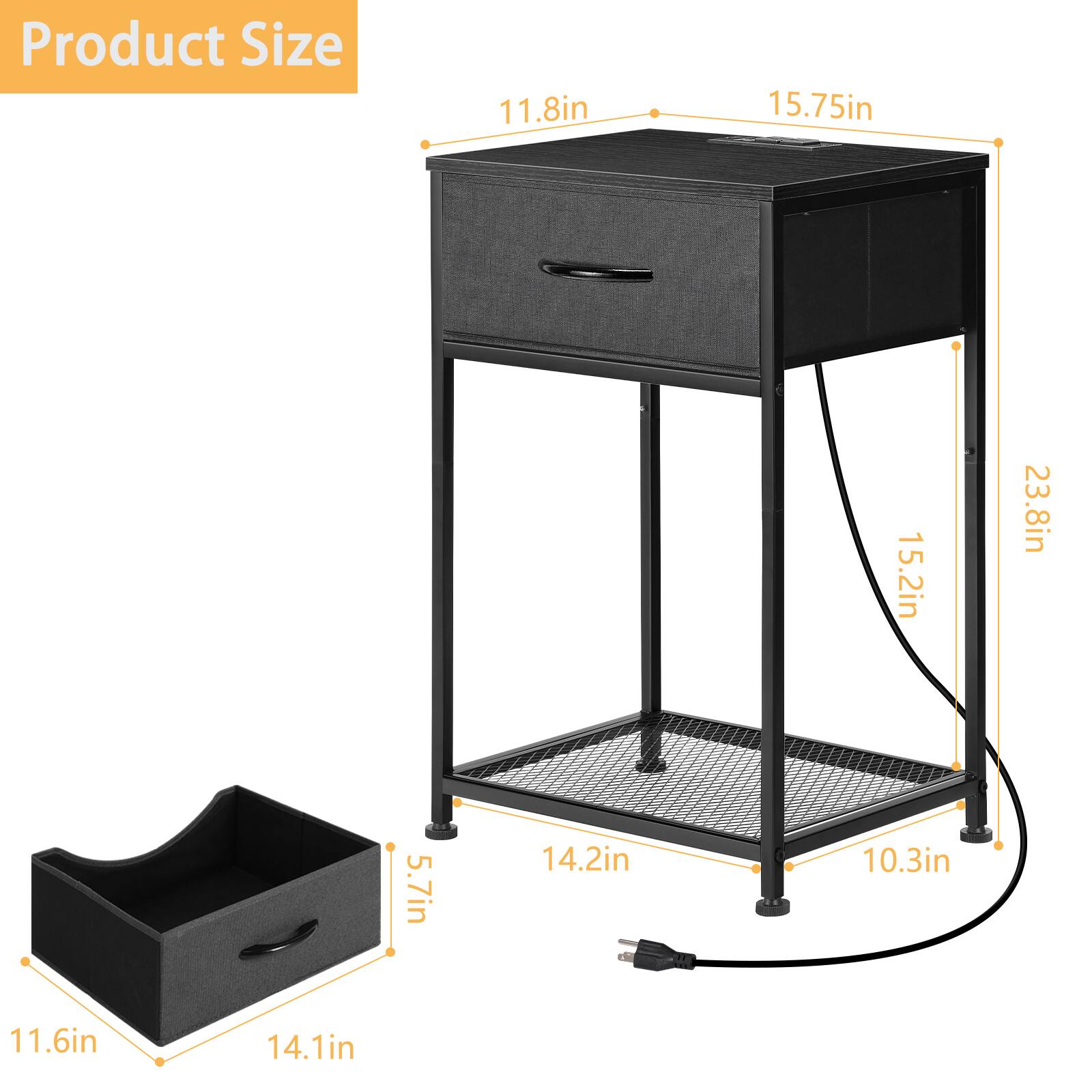 Product Size: 11.8in x 15.75in x 15.2in x 23.8in x 5.7in x 14.2in x 10.3in x 11.6in x 14.1in