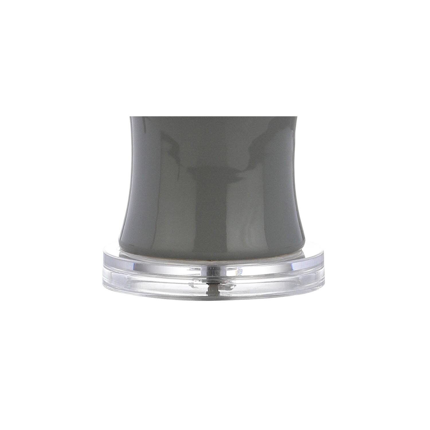 Alt View 7. Jonathan Y - Tiki 26.5" Ceramic LED Table Lamp, Grey - Gray.