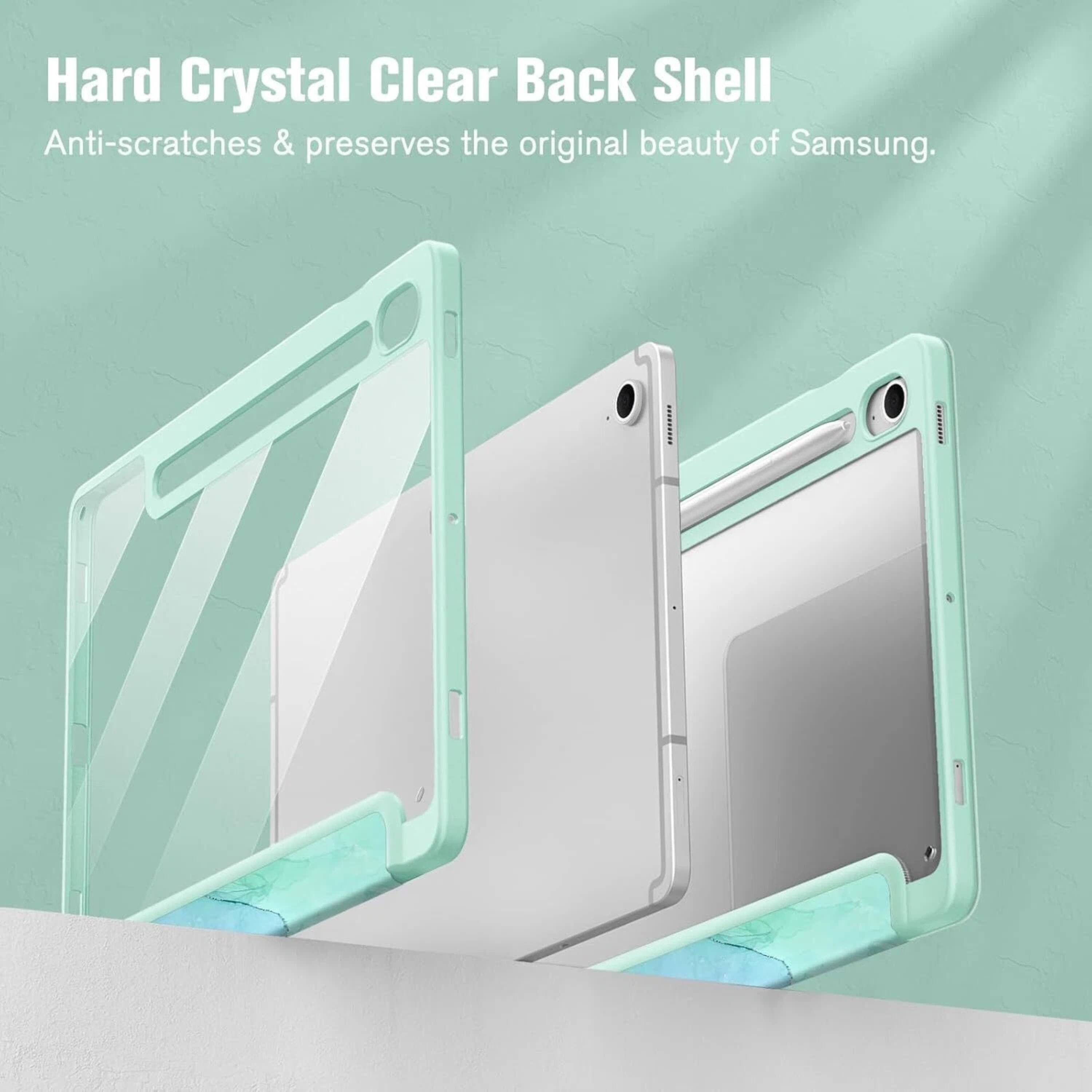 Hard Crystal Clear Back Shell  
Anti-scratches & preserves the original beauty of Samsung.