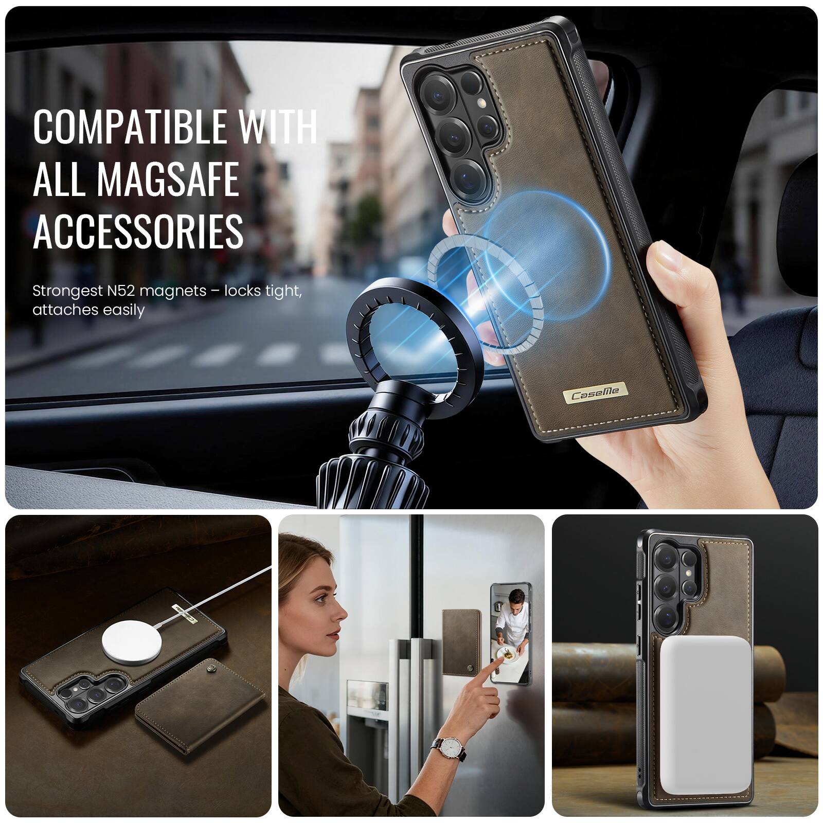COMPATIBLE WITH ALL MAGSAFE ACCESSORIES

Strongest N52 magnets - locks tight, attaches easily