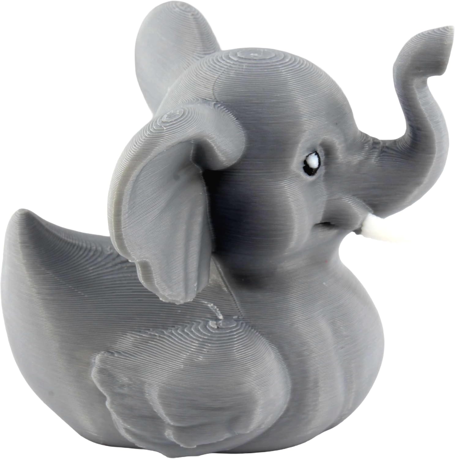 Left. JuzToys - Elephant Duck Figurine, 4x4 Ducking, Fun Car Dashboard Accessory, Unique Elephant Gifts, Ducks for Cars by PowerTRC - Gray.