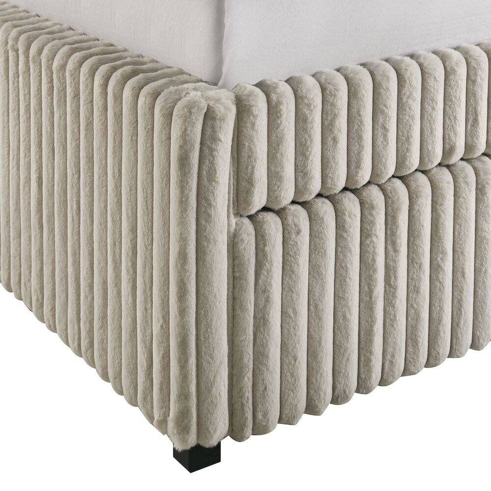 Alt View 4. Picket House Furnishings - Amelia Twin Daybed with Trundle in Corduroy Beige - Beige.