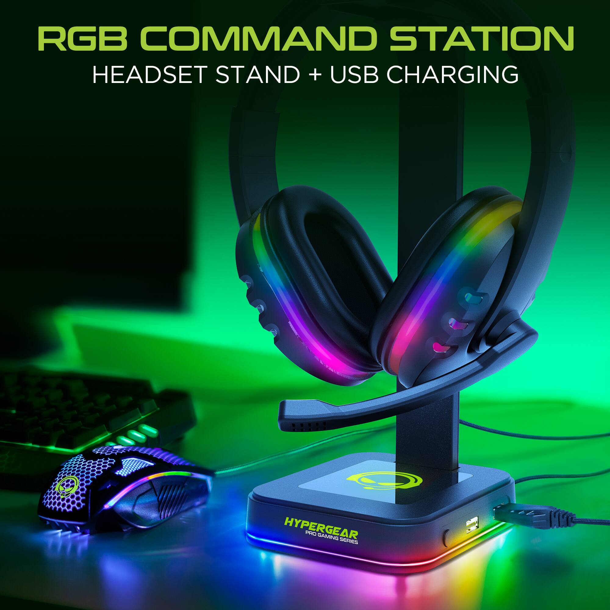 RGB COMMAND STATION  
HEADSET STAND + USB CHARGING