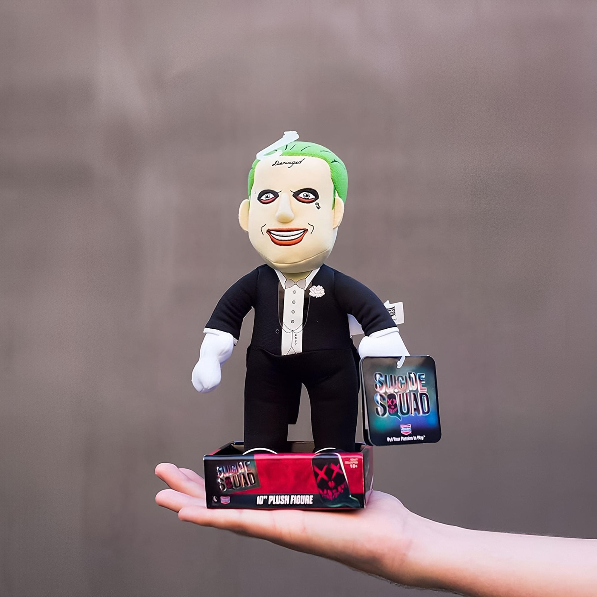 Sure, here is the corrected and grouped text from the image:

- "Suicide Squad"
- "10" Plush Figure"
- "Damage"
- "Suicide Squad"
- "10" Plush Figure"