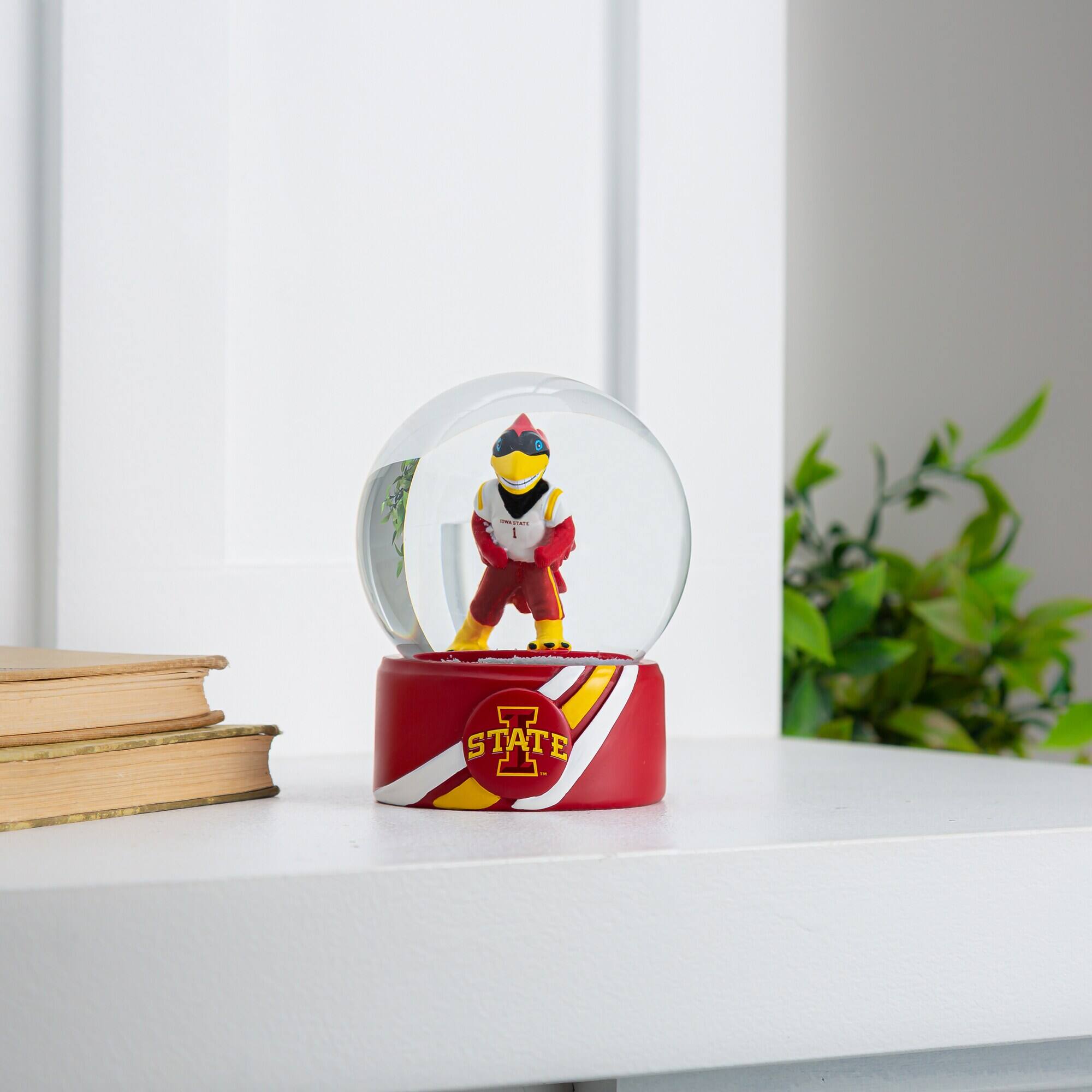 Alt View 1. Evergreen Enterprises - Iowa State Cyclones 100mm Mascot Glass Water Globe - Multicolor.
