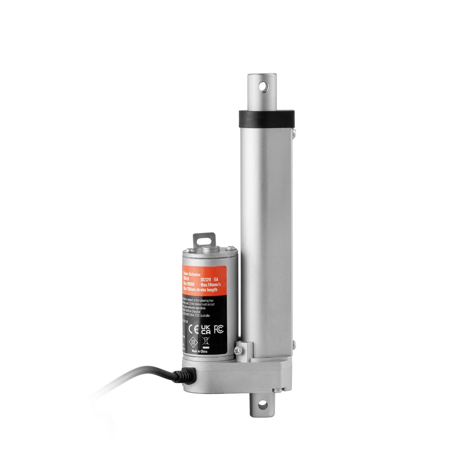 Actuator DC12V M i 0N Nax mm's 1 la -a strakce length - - . e   d - - - a - -  - Sa Capa Ce da 10  de T CE UK FC CA R - - - deins