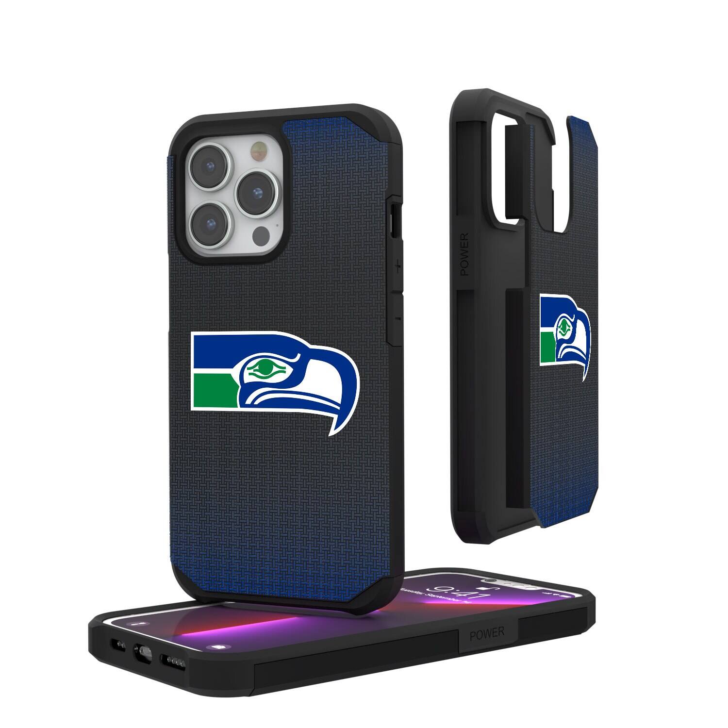Keyscaper - NFL - Seattle Seahawks Linen Logo iPhone Rugged Case - 15 Pro - Black price history on PriceWatchPro