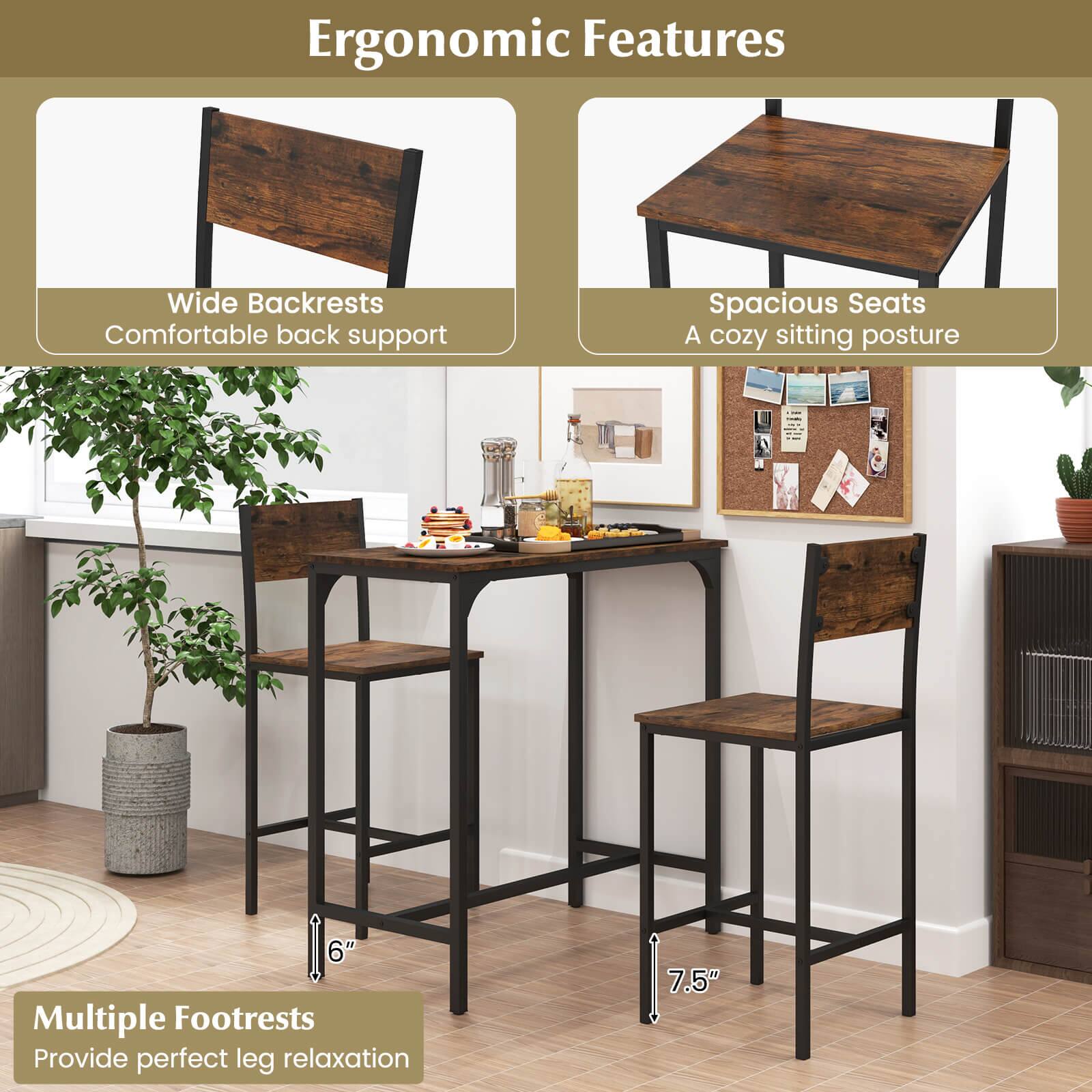 Ergonomic Features

- Wide Backrests
  Comfortable back support

- Spacious Seats
  A cozy sitting posture

- Multiple Footrests
  Provide perfect leg relaxation

16"  
6"  
7.5"