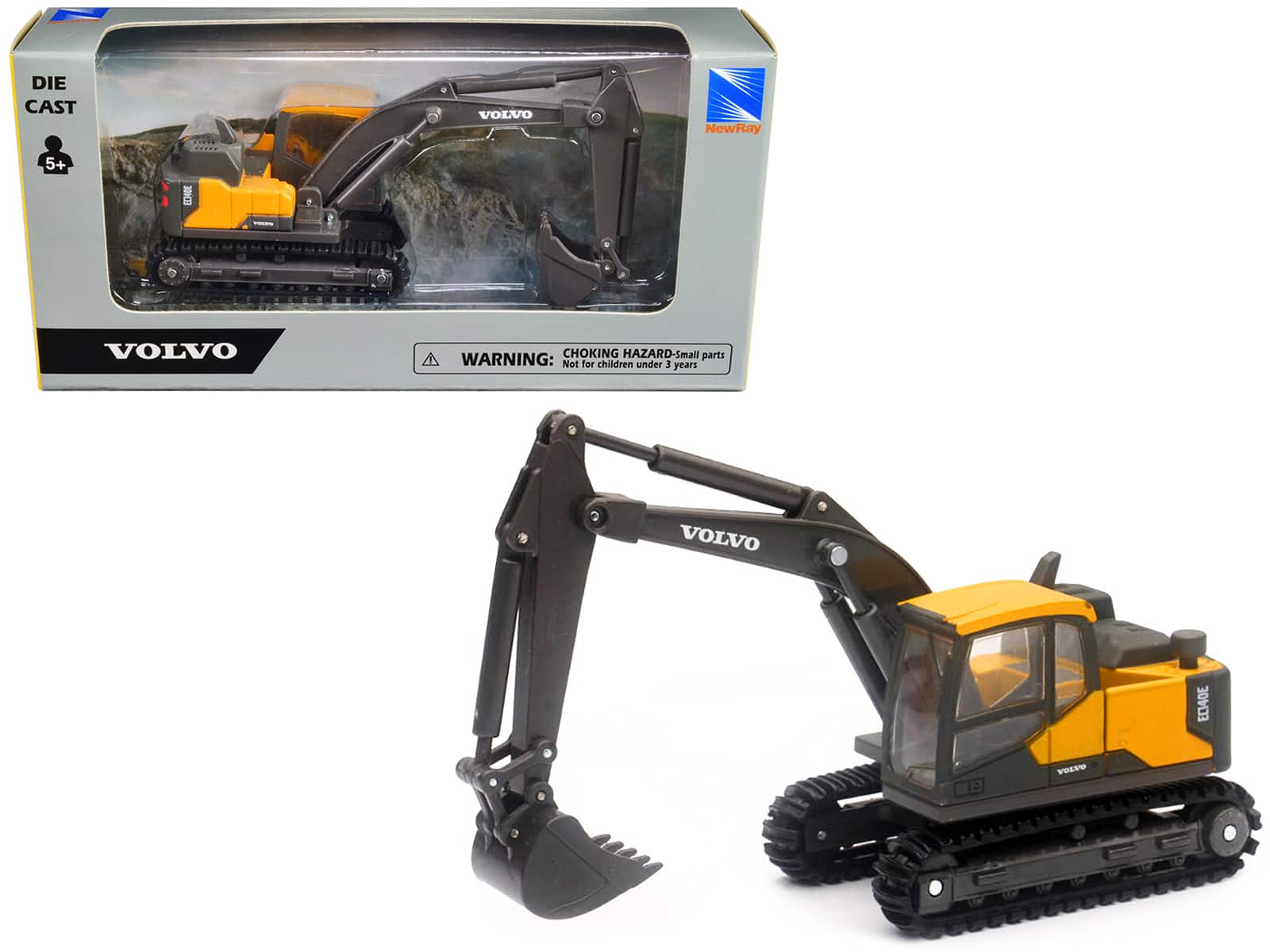 Volvo EC140E Track-Type Excavator Yellow Diecast Model by New Ray price history on PriceWatchPro