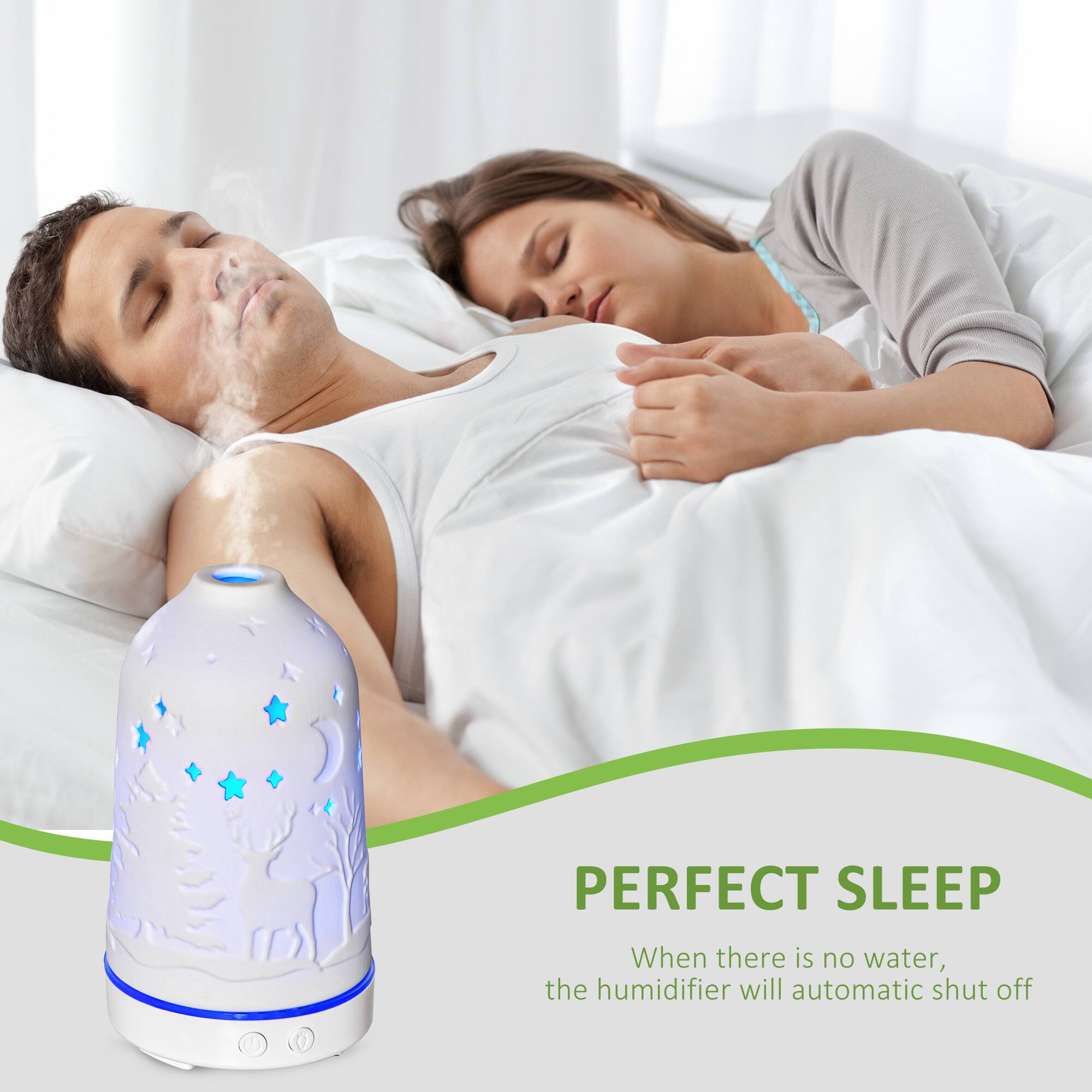 PERFECT SLEEP
When there is no water, the humidifier will automatic shut off