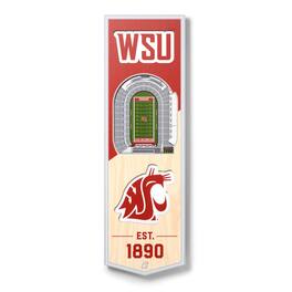 YouTheFan - Washington State Cougars 6'' x 19'' 3D StadiumView Banner - Multicolor