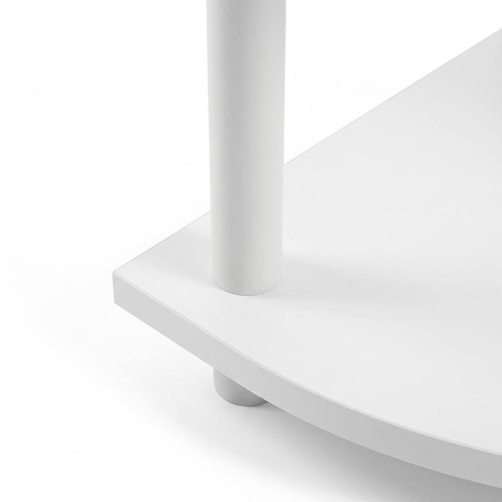 Alt View 2. FurniFact - Engineered Wood bookcase with open storage design for home or office use - White/White.