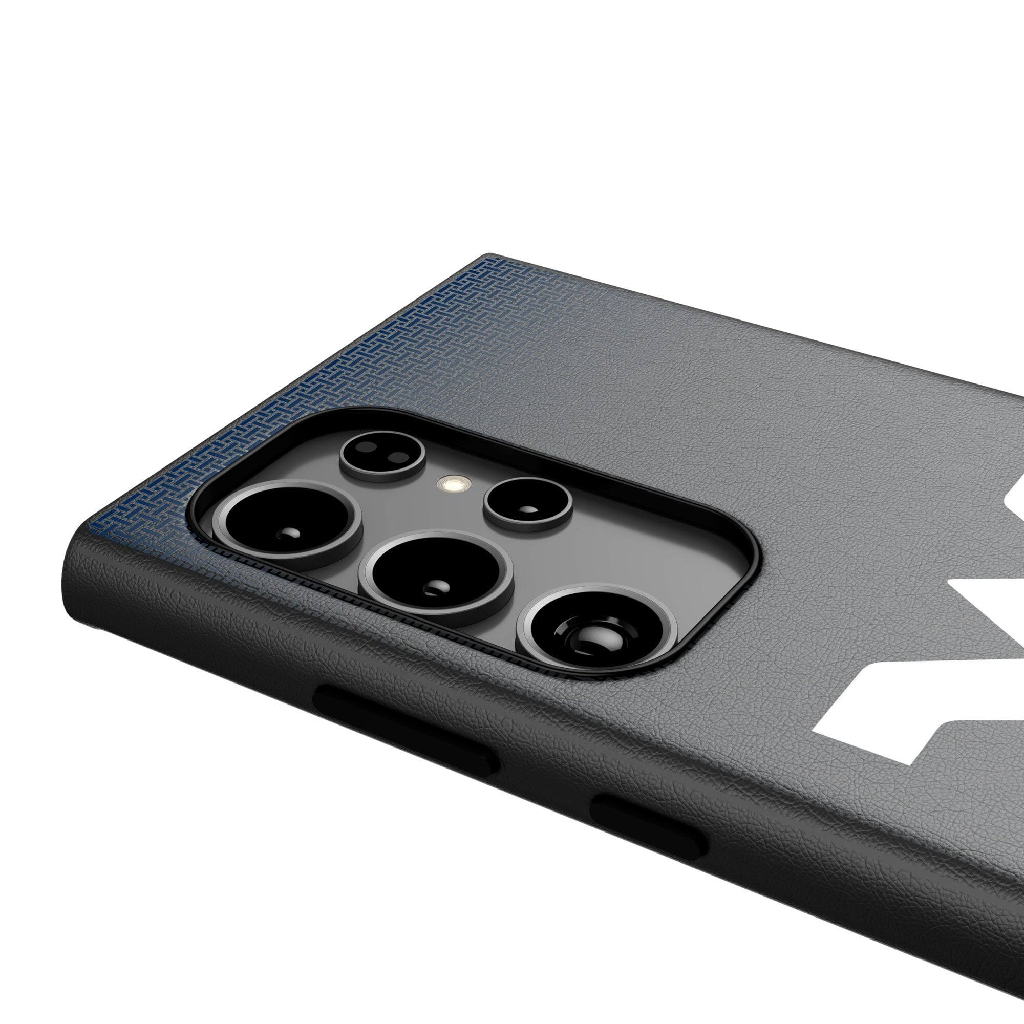 Alt View 3. Keyscaper - West Virginia Mountaineers Linen Galaxy Magnetic Bump Case - S25 - Black.