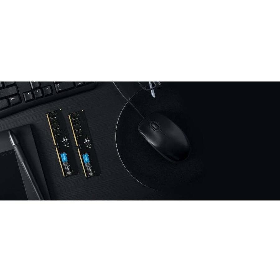 Alt View 2. Crucial - Micron 32GB (2 x 16GB) DDR5 SDRAM Memory Kit - For Motherboard - 32 GB (2 x 16GB) - DDR5-4800/PC5-38400 DDR5 SDRAM - Unknown.