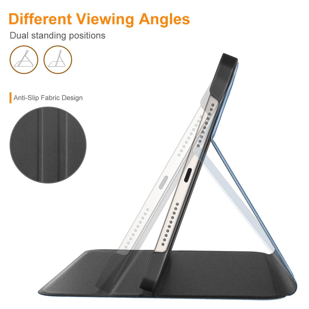 Different Viewing Angles  
Dual standing positions  

Anti-Slip Fabric Design