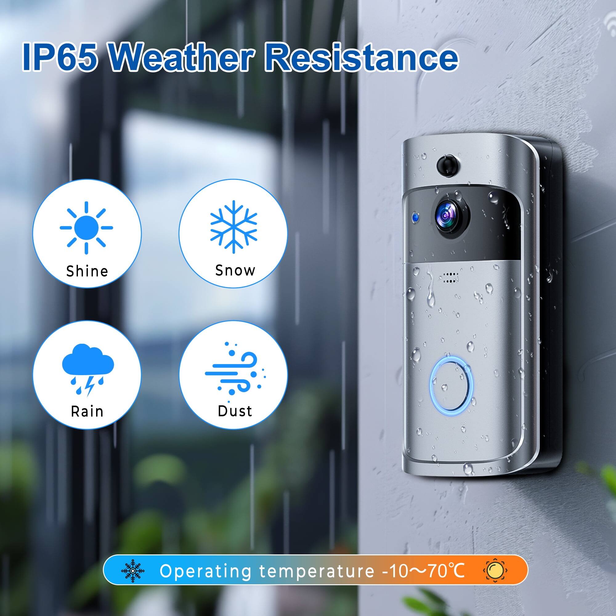 IP65 Weather Resistance  
Shine Snow Rain Dust  
Operating temperature -10~70°C