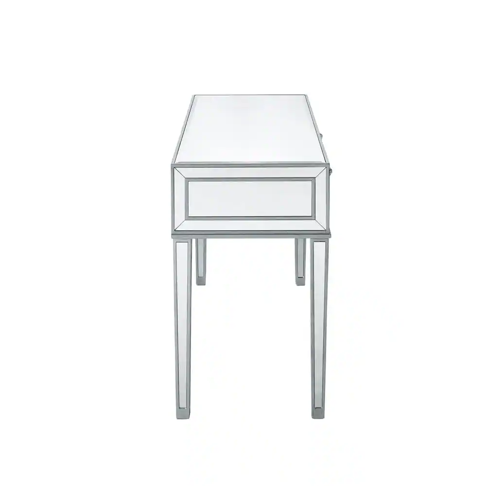 Alt View 1. Elegant Decor - Desk 42in. W x 18in. D x 30in. H in antique silver paint - Antique Silver.