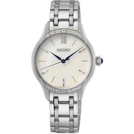 Seiko - Women's Stainless Steel Dial Dial Watch - SRZ543 - White