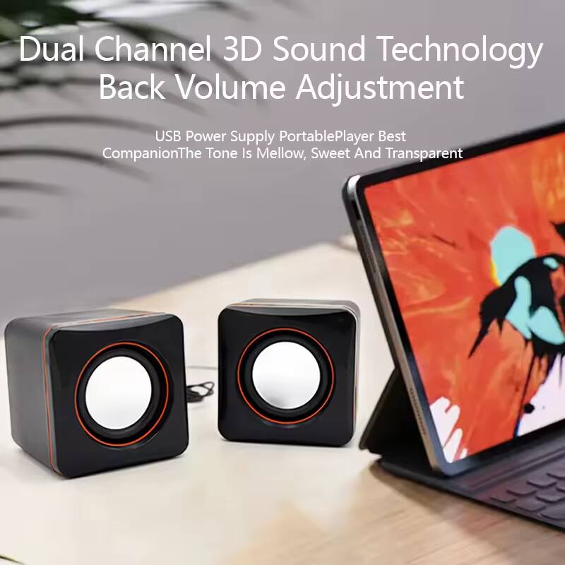 Dual Channel 3D Sound Technology  
Back Volume Adjustment  

USB Power Supply Portable Player Best Companion  
The Tone Is Mellow, Sweet And Transparent