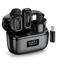 Neewer - KM19 Wireless Lavalier Mic, 48kHz/24bit, 30H Battery, App Control