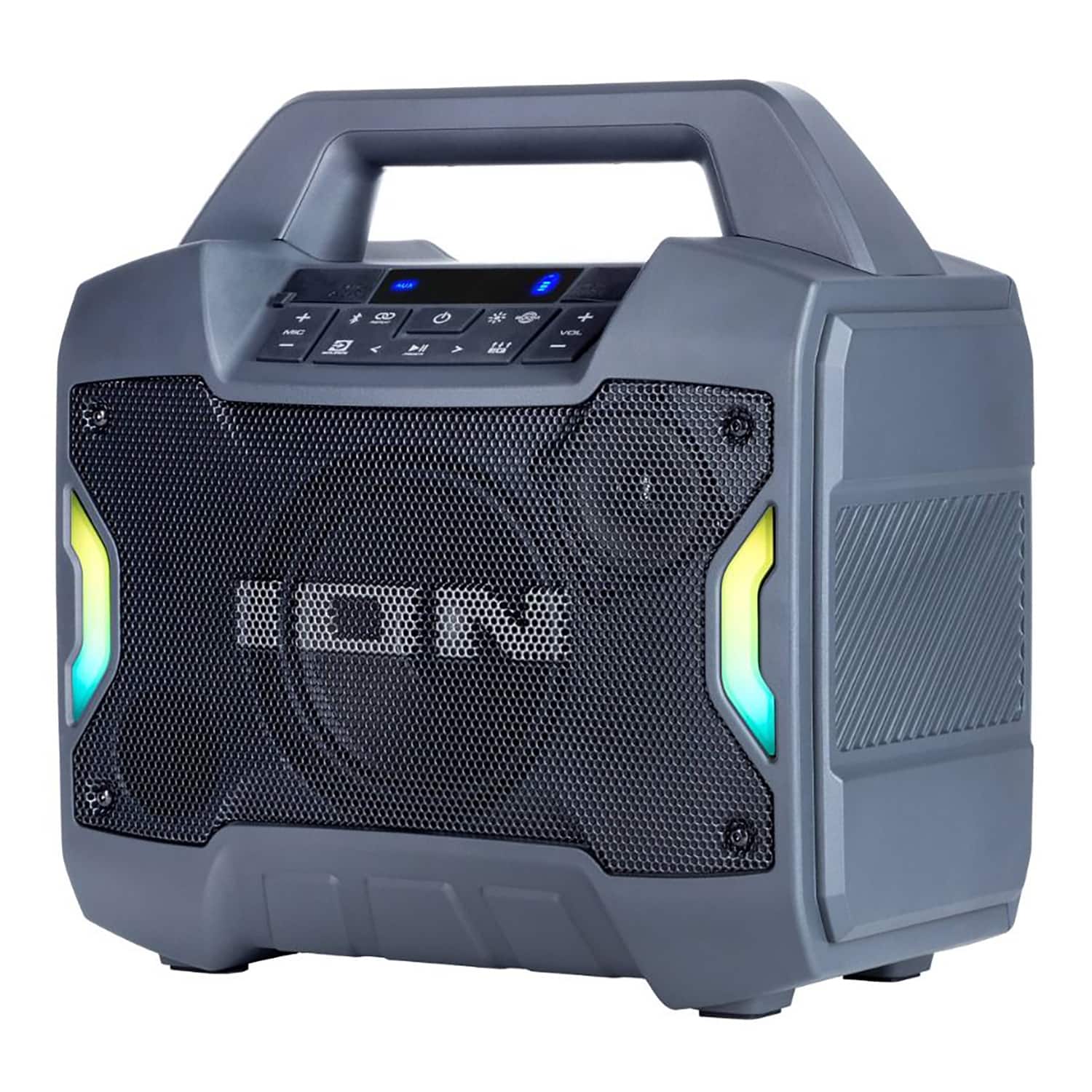 IONI - Ion Gamedayprimtimxus Game Day Primetime Portable Bluetooth Speaker With Lights And Fm Radio - Black