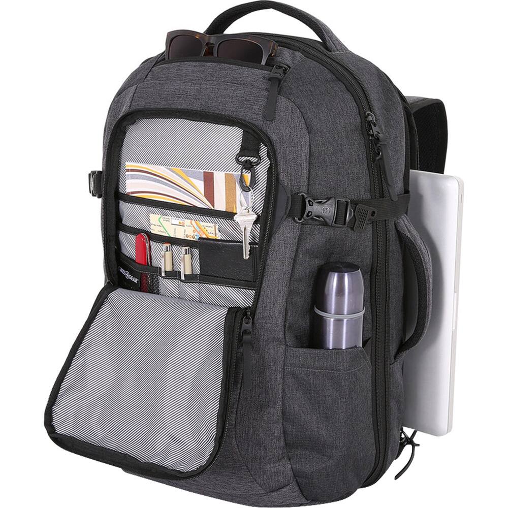 Alt View 5. SwissGear - 22" Hybrid Travel Laptop Backpack 6067 - Heather Grey.