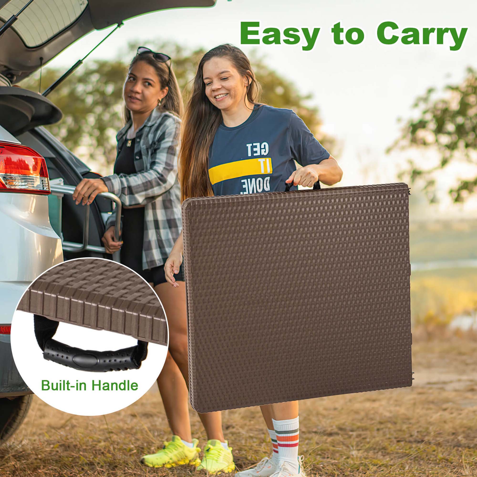 Easy to Carry, Built-in Handle, GET TI DONE.