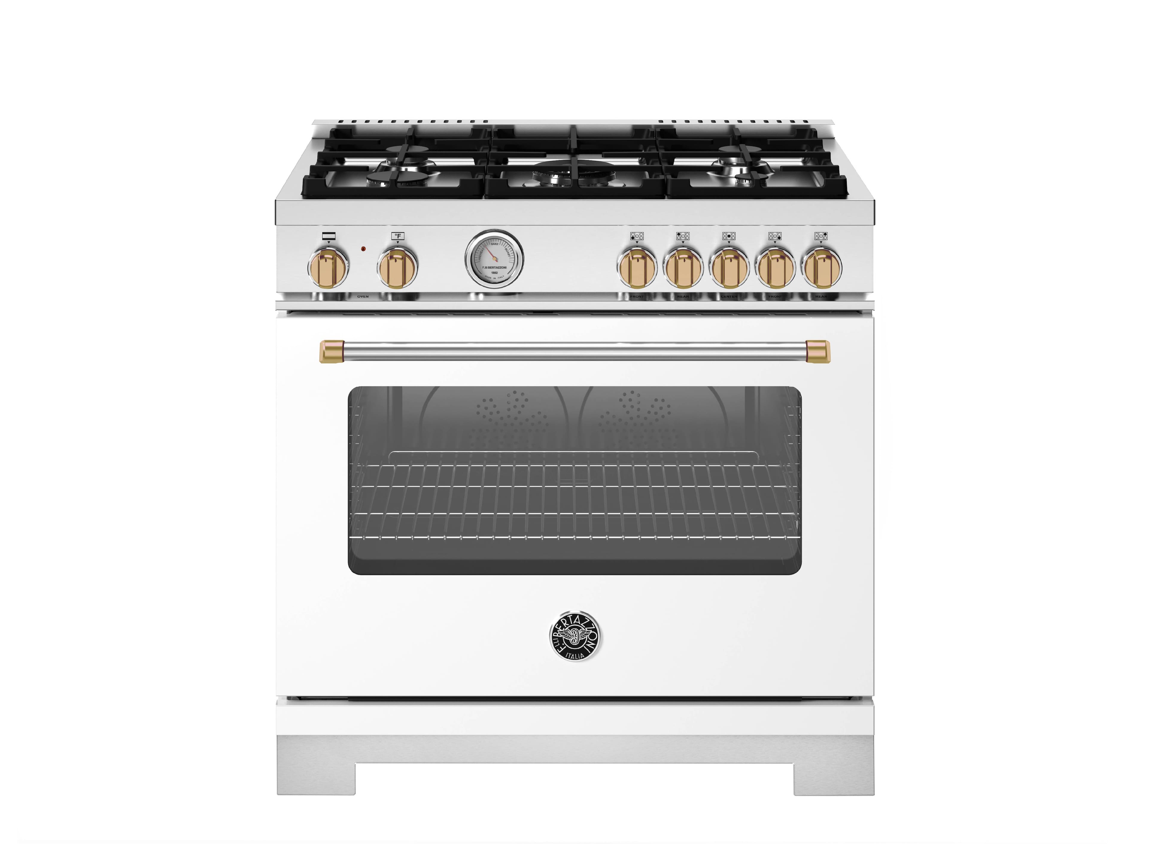 "Bertazzoni - 36"" Master Series Dual Fuel Range - Bianco Matt/Gold - White" price history on PriceWatchPro