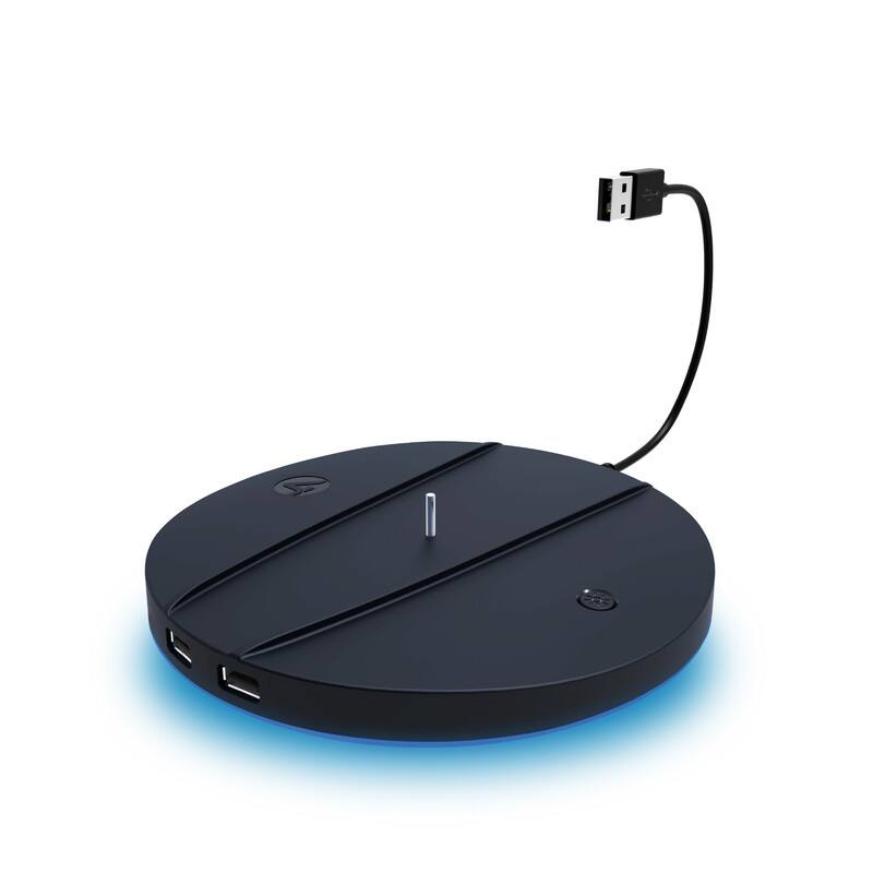 Front. 4Gamers - Vertical Console Stand - PS5 Slim - Black.