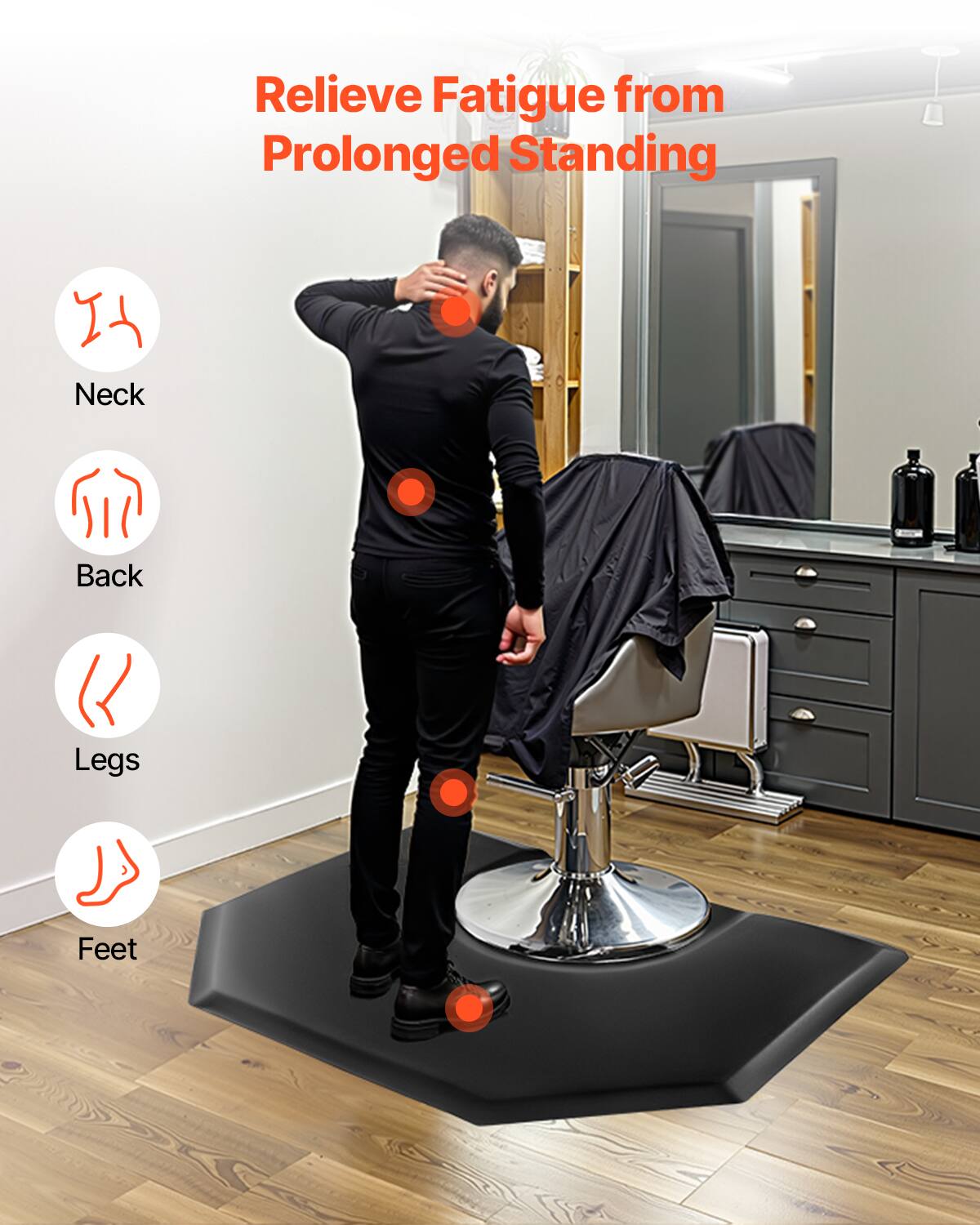 Relieve Fatigue from Prolonged Standing

Neck
Back
Legs
Feet
