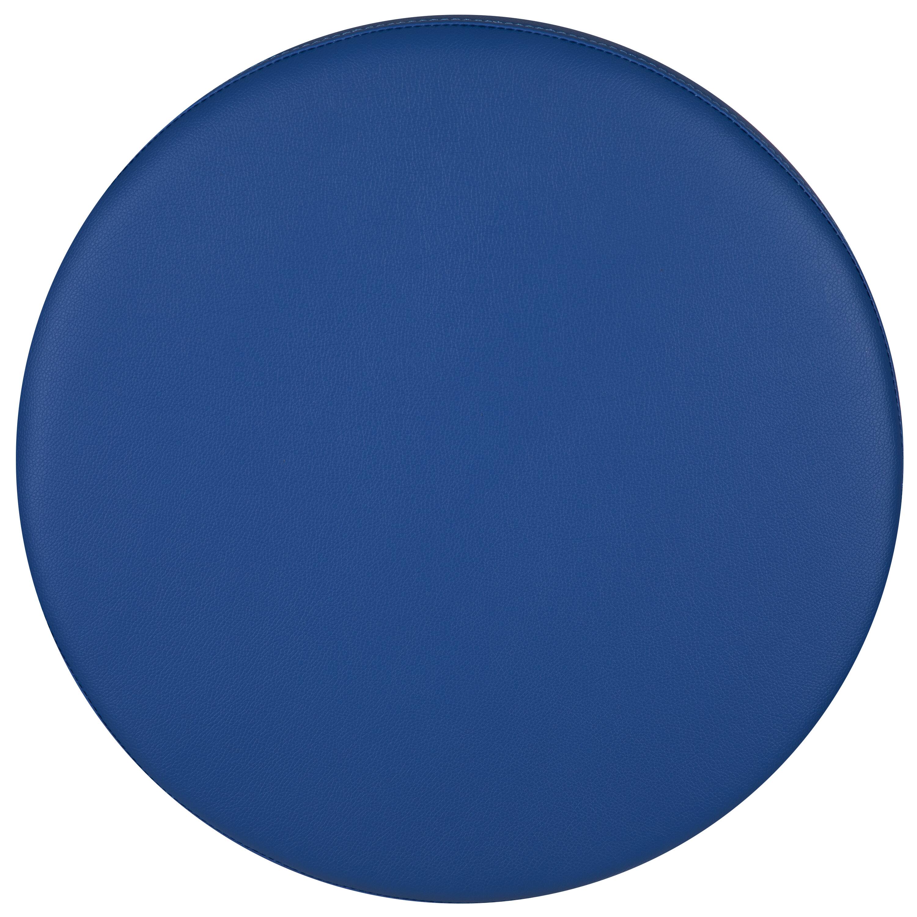 Alt View 7. Emma + Oliver - 18"H Soft Seating Flexible Circle Backless Chair for Classrooms and Common Spaces - Blue.