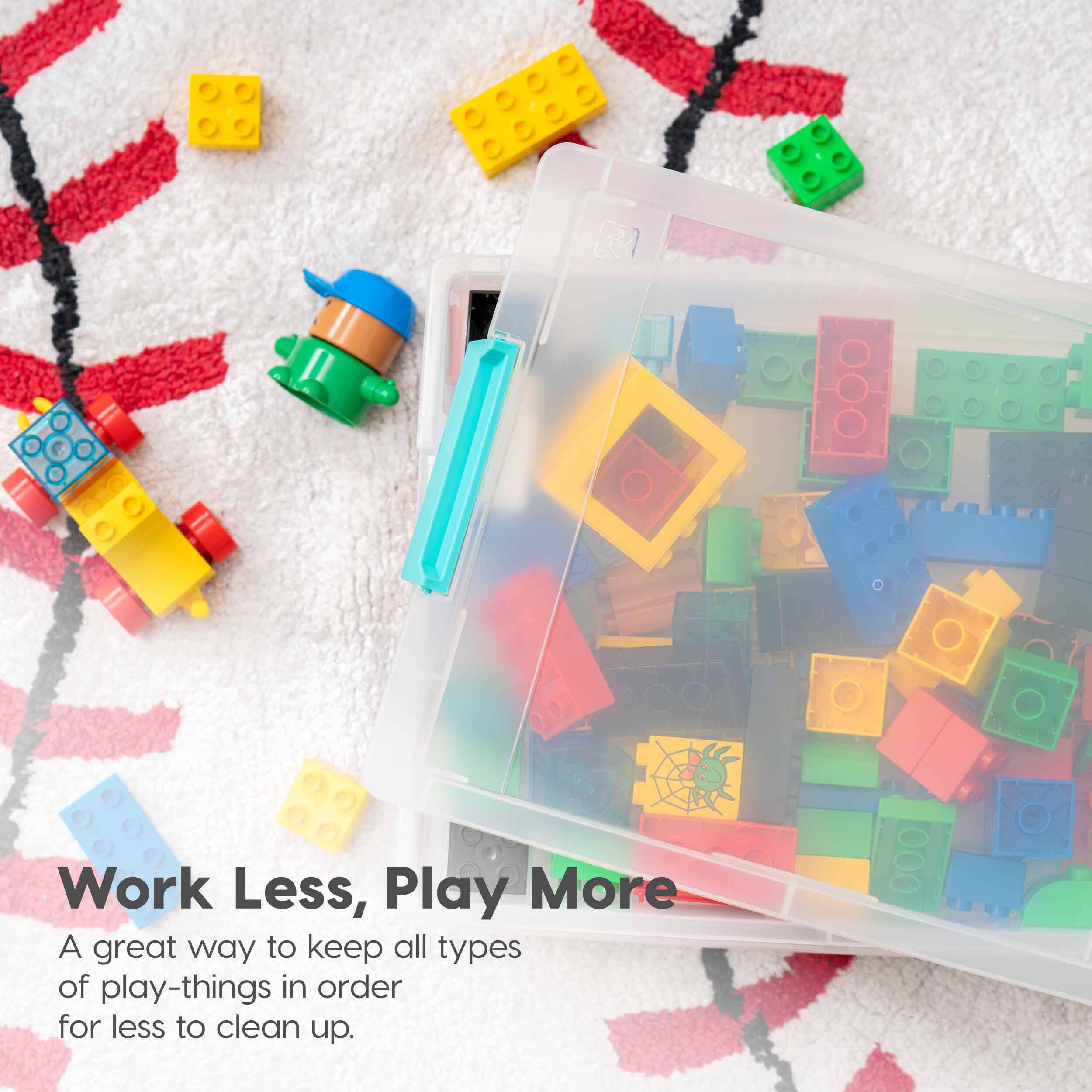 Work Less, Play More

A great way to keep all types of play-things in order for less to clean up.