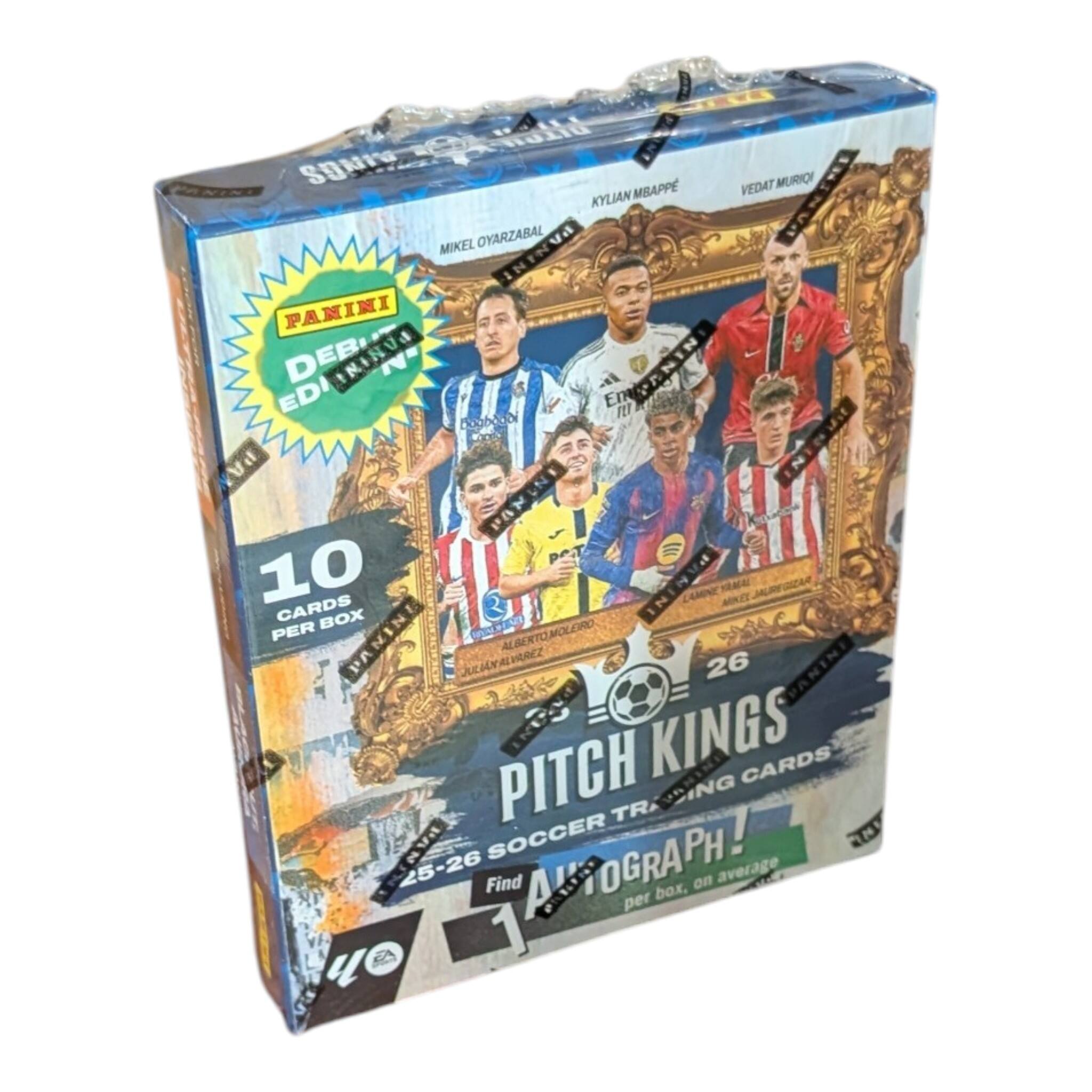 SUNT hulit MBAPPE VEDAT MURIQI KYLIAN MIKEL OYARZABAL Vd ININUA PANINI DEB TRINUA FIGANTN 2 EDI EINgT RI noabdabi PAMEN PRT 10 PANINI LAMNE  MIKET JAUREGICAA CARDS BOX PER ININUA ALBERTOMOLORO JULINRLVRREZ 26 PANINI PITCH KINGS CARDS ING TR SOCCER PH! ANY 25-26 Find ASTOGRAPH! AS OGRA per box. on average 1