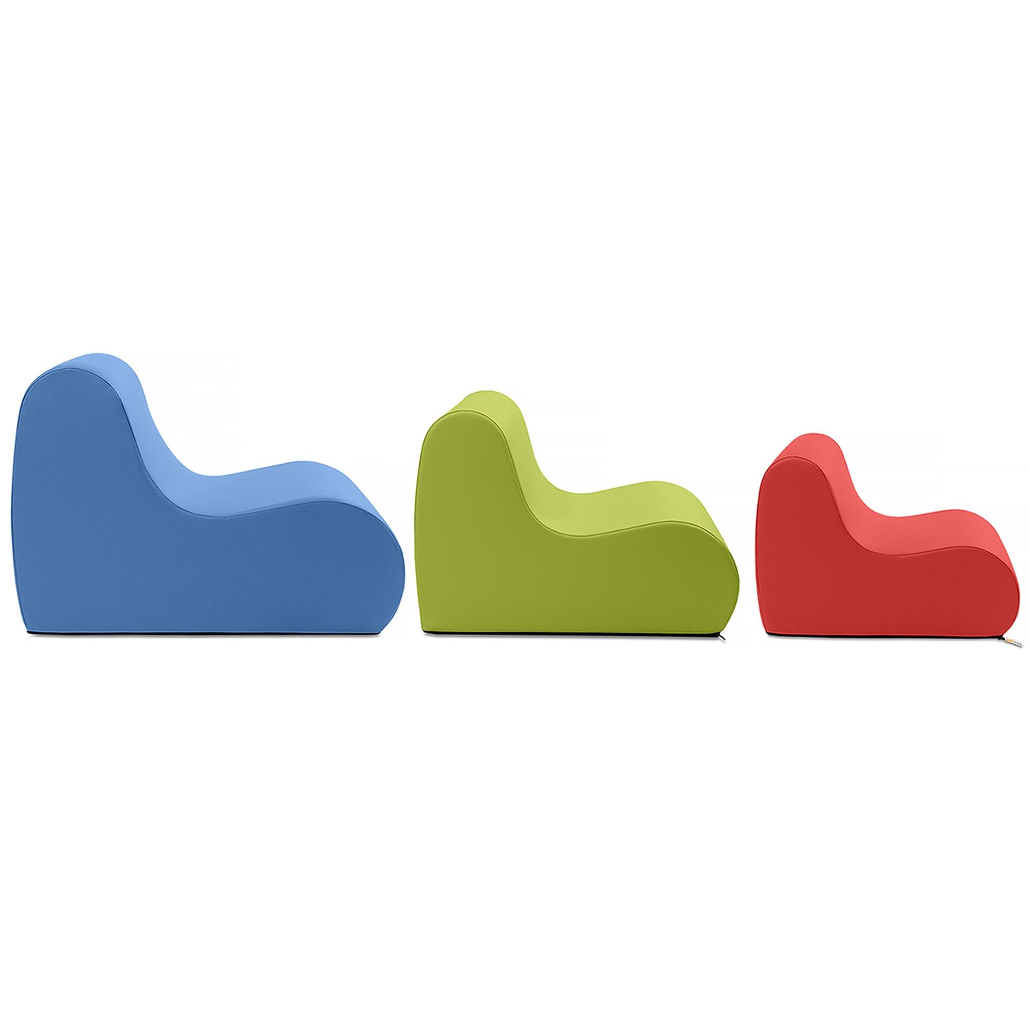 Alt View 2. Jaxx - Jaxx Midtown Large Classroom Soft Foam Chair - Premium Vinyl Cover, Submarine Grey - Submarine Grey.