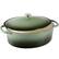 Front. Best Choice Products - Best Choice Products Oval 7.5 Quart Cast-Iron Dutch Oven, Heavy-Duty w/ Enamel, Side Handles - Deep Olive Green - Deep Olive Green.