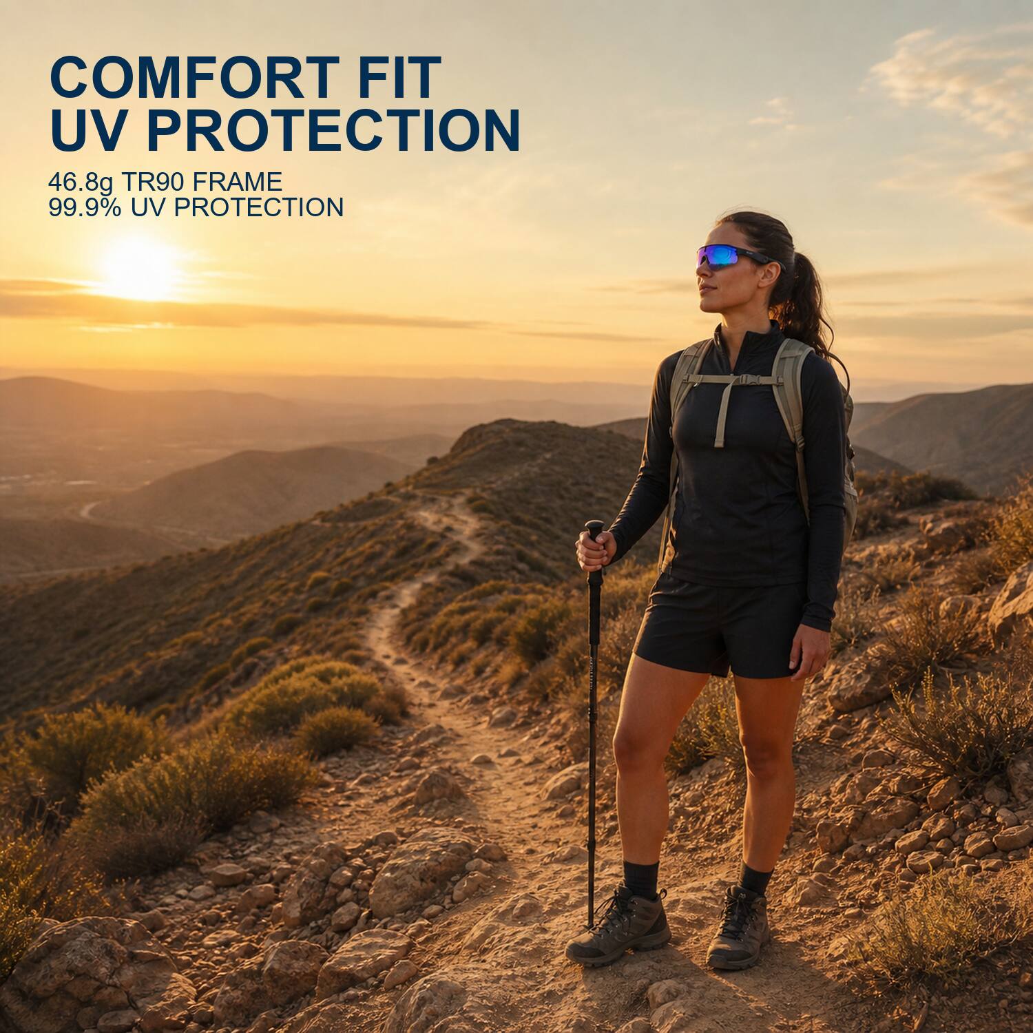 COMFORT FIT UV PROTECTION  
46.8g TR90 FRAME  
99.9% UV PROTECTION