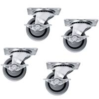 Middle Atlantic - 5WLR Caster 4-Piece Kit - Silver - Front_Zoom