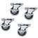 Front. Middle Atlantic - Middle Atlantic 5WLR Caster 4-Piece Kit - Silver.