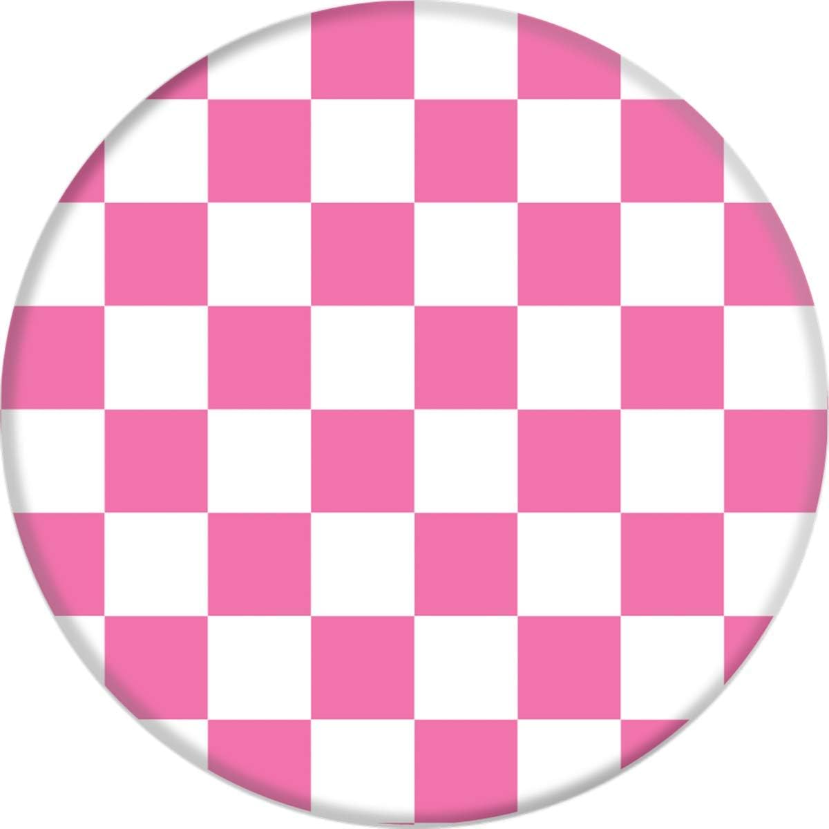 Left. PopSockets - Popsockets For Phone Grip & Stand Checker Pink - (800186) - Checker Pink.