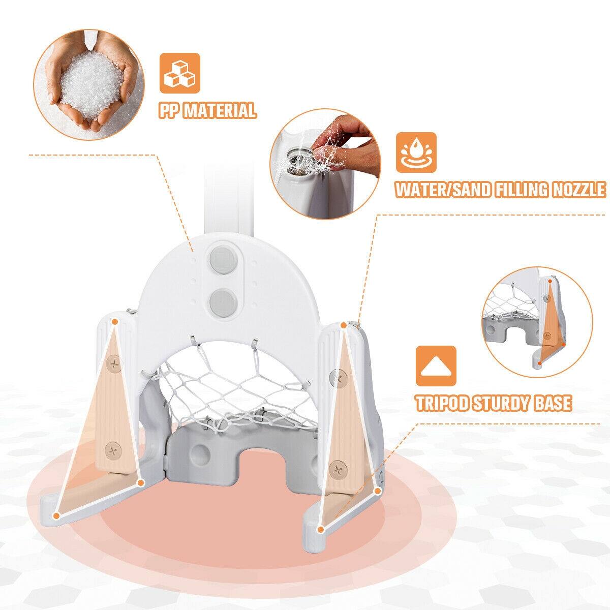 PP MATERIAL  
WATER/SAND FILLING NOZZLE  
TRIPOD STURDY BASE