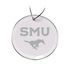 Jardine - SMU Mustangs 3'' Glass Round Ornament - Multicolor