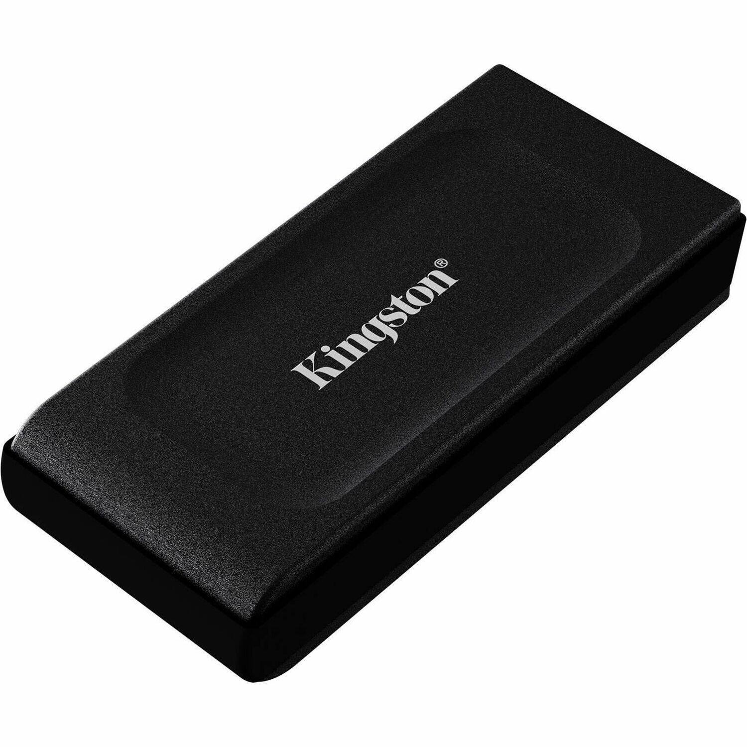 Left. Kingston - Kingston External SXS1000  2TB USB 3.2 Gen 2x2 Type-C 3D NAND Solid State Disk - Black.