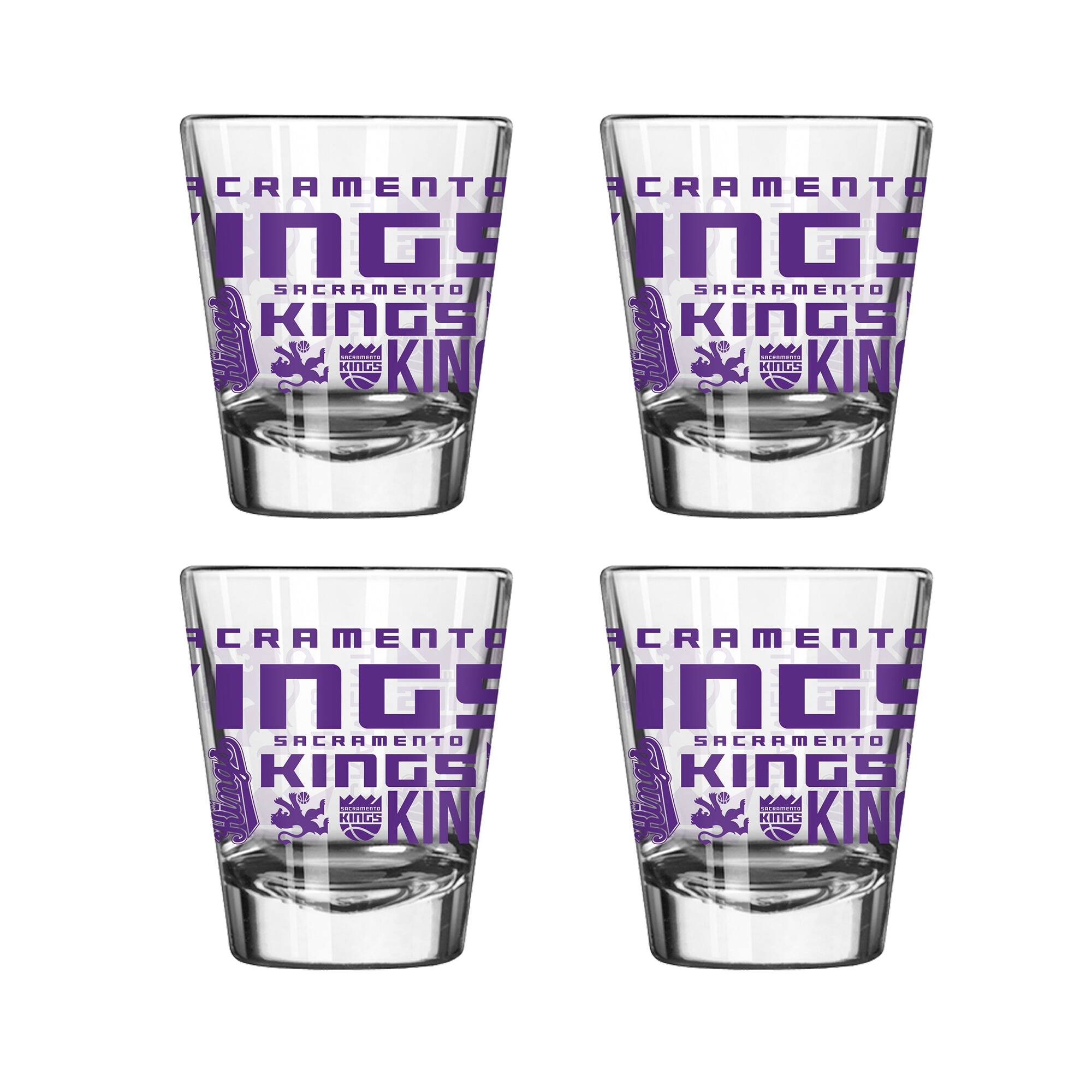 Logo Brands - Sacramento Kings 4-Pack 2oz. Shot Glass Set - Multicolor