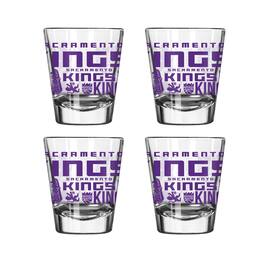 Logo Brands - Sacramento Kings 4-Pack 2oz. Shot Glass Set - Multicolor
